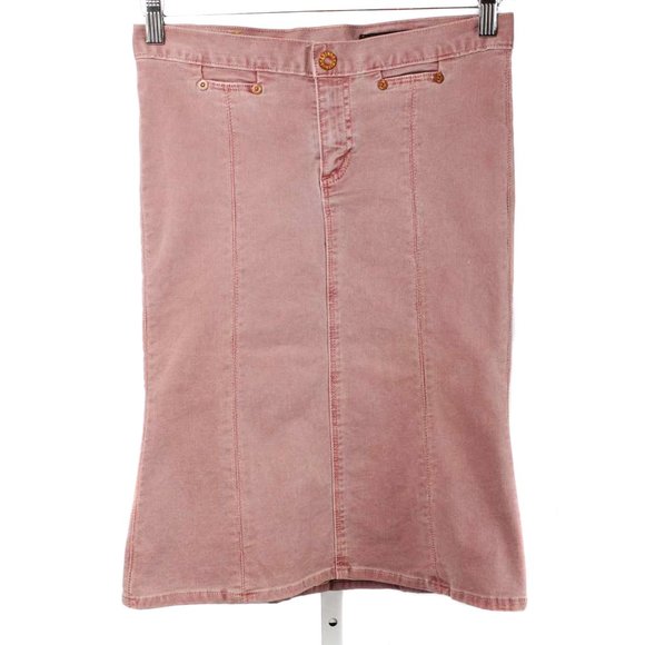 AG ADRIANO GOLDSCHMIED Red Wash Denim “Grace” Jean Pencil Skirt Size 25/2 - Picture 1 of 4